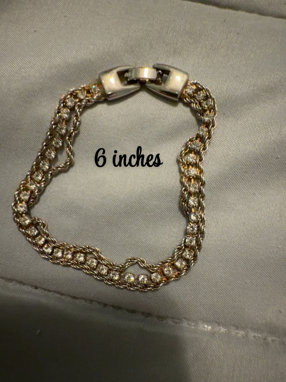 Vintage Elegant Gold-Tone Crystal Chain Bracelet - Women Jewelry